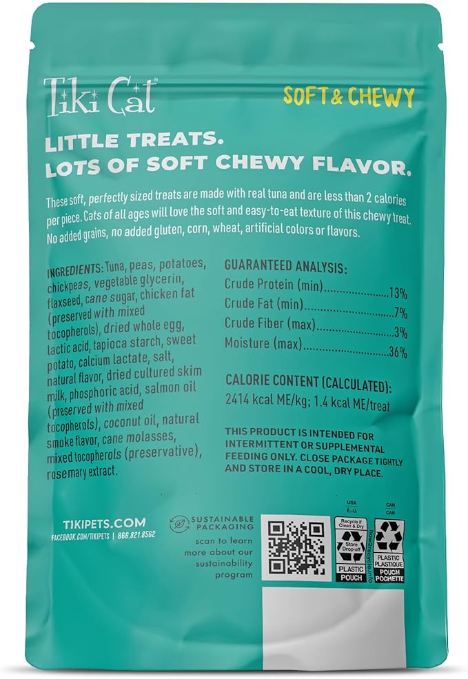 Tiki Cat Baby Soft & Chewy Tuna & Salmon Flavored Treats, 2 oz. (8 Count)