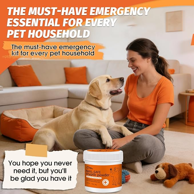PAW PLANET Styptic Powder for Dogs & Cats -1.76oz Fast Acting Blood Stop Powder for Nail Clipping, Minor Cuts & Wing Clipping,Essential First Aid for Dark Nails (1-Pack)