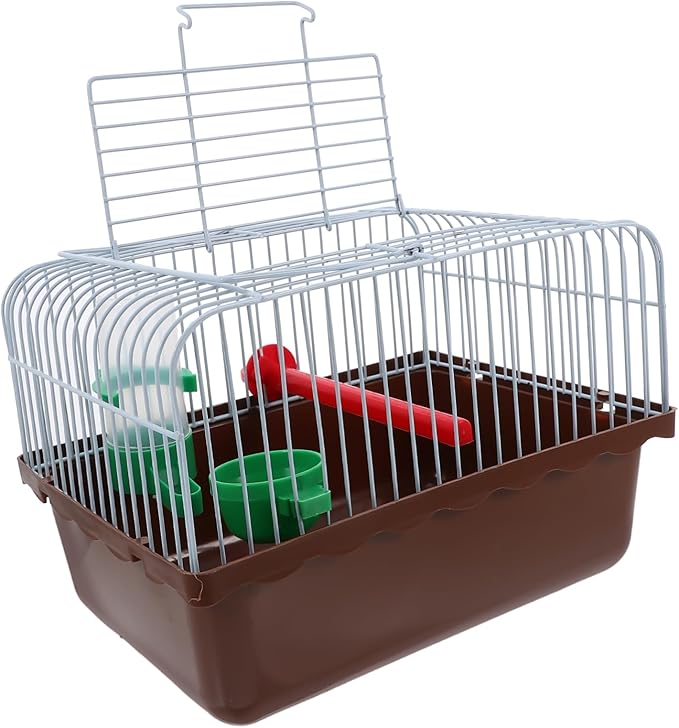 MERRYHAPY Multi-Functional Bird Cage for Parrots and Lovebirds Portable Travel Carrier with Spacious Design Easy Access for Feeding and Comfortable Perch for Animals