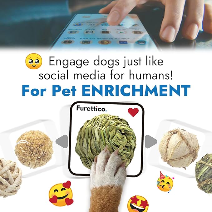 Natural Dog Chew Toy, 1pcs Woven Grass Chew Ball for Dogs, Dental Teething Toy & Interactive Fetch Toys, Outdoor Rattan Digestible Chew Ball for Boredom Relief - Reed