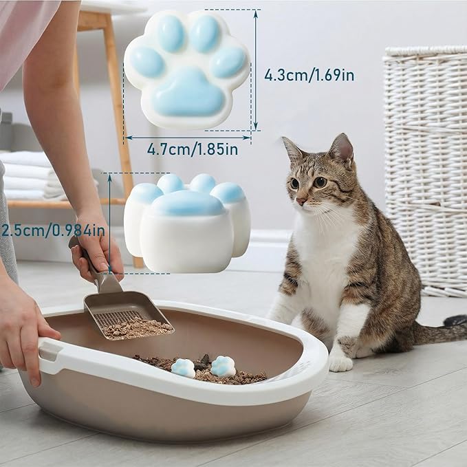 6 Pack Cat Litter Deodorizer Gel, Powerful Odor Eliminator for Litter Box, Remove Strong Odor, for Safe Freshener, Long-Lasting Fresh