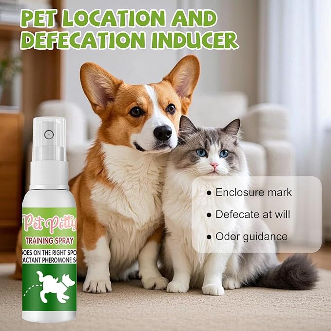 JoanofArc Dog Potty Spray Set, Potty Training Spray for Dogs, Cat Litter Here Training Spray, Stops Urination & Marking, Indoor and Outdoor Use Toilet Training Aid, 30ml