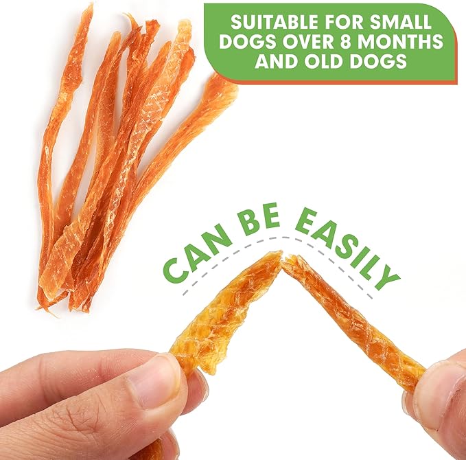 MON2SUN Chicken Jerky Dog Treats - Grain Free High Protein Chicken Strips for Small & Medium Dogs, Natural Training Treats & Healthy Rewards, Easy to Digest, 10.58 oz (Pack of 1)