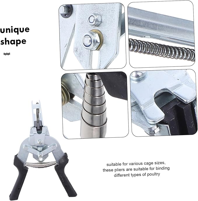 VICASKY Multi-purpose Nail Ring Pliers for Cages Wire Fastening Tool Efficient for Chicken Rabbit and Bird Cages