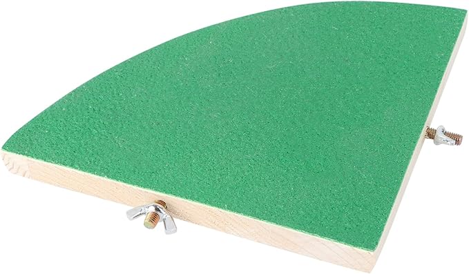 Abaodam Fan Shape Frosted Wooden for Small Pets DIY Pet Cage Platform Decoration for Hamsters Squirrels Parrots and More Durable Chew Design Random Colors Random Color