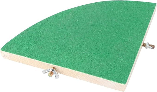 Abaodam Fan Shape Frosted Wooden for Small Pets DIY Pet Cage Platform Decoration for Hamsters Squirrels Parrots and More Durable Chew Design Random Colors Random Color