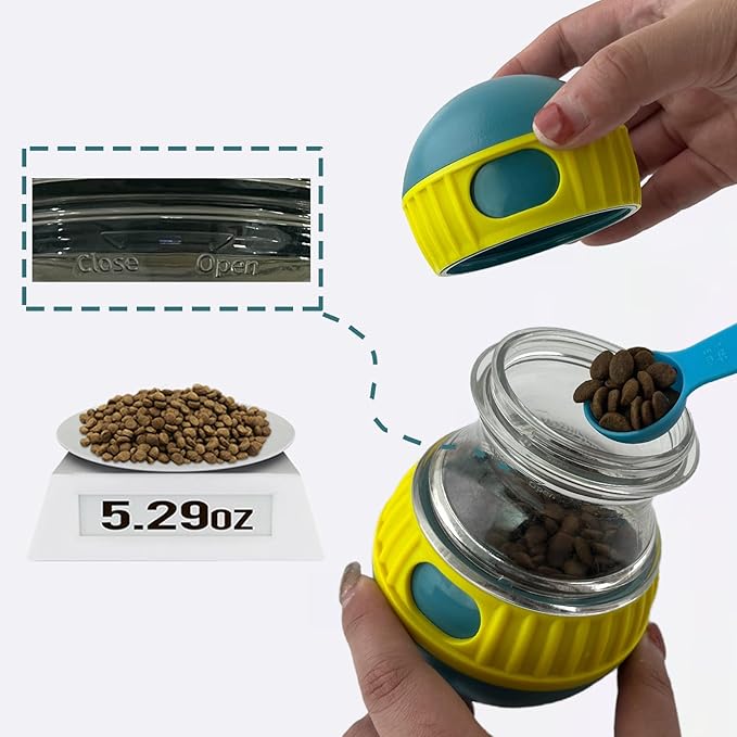 Dog Treat Ball, Adjustable Dispensing Interactive Toys Indestructible Puzzles Feeder Slow Feeding, Pet Cat Enrichment Toys, Dog Interactive Toy for Boredom Intelligence (Green)