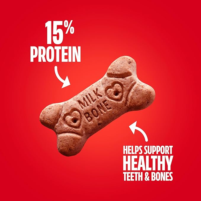 Milk-Bone Dog Treats, Flavor Snacks, Small Biscuits, 14lbs | 2 Pack of 7lbs | Crunchy Texture | Reduces Tartar