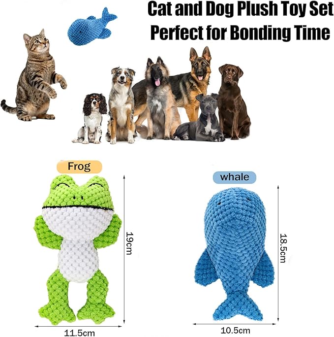 Stuffed Animal Cat Chew Squeaky Toy Medium Interactive Soft Cotton Dog Horse Toys for Companionship Training Birthday Reward Gift