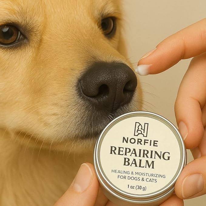 Repairing Balm for Dogs and Cats | Lick Safe Dog Paw and Nose Balm | All Natural Soothing Balm for Cracked Paws Snouts and Hot Spots