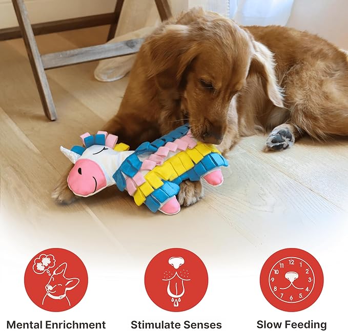Injoya Fiesta Pinata Interactive Puzzle Snuffle Toy for Dogs and Cats Small