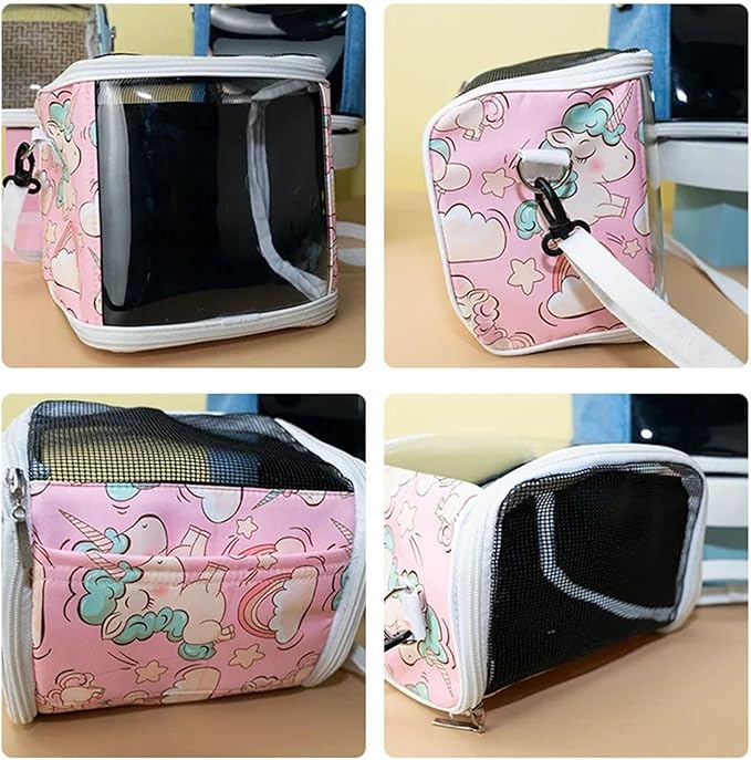 Portable Pet Bird Cage Parrot Breathable and Detachable Hamster Flying Travel Bag Pet Accessories Guinea Pig(Grey)