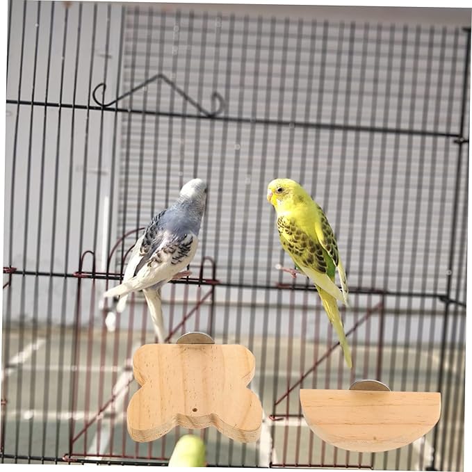 LIOOBO Bird Cage Platform Hamster Jump Board Wooden Hamster Perch Small Pet Cage Plaything