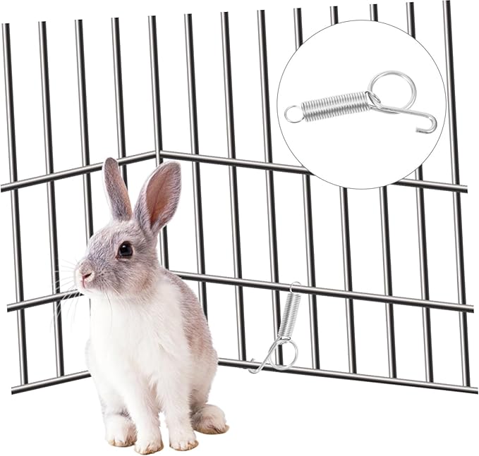 20pcs Pet Cage Door Hook Spring Hanger for Bird Cages for Stores Keeps Doors Securely Closed Compatible Various