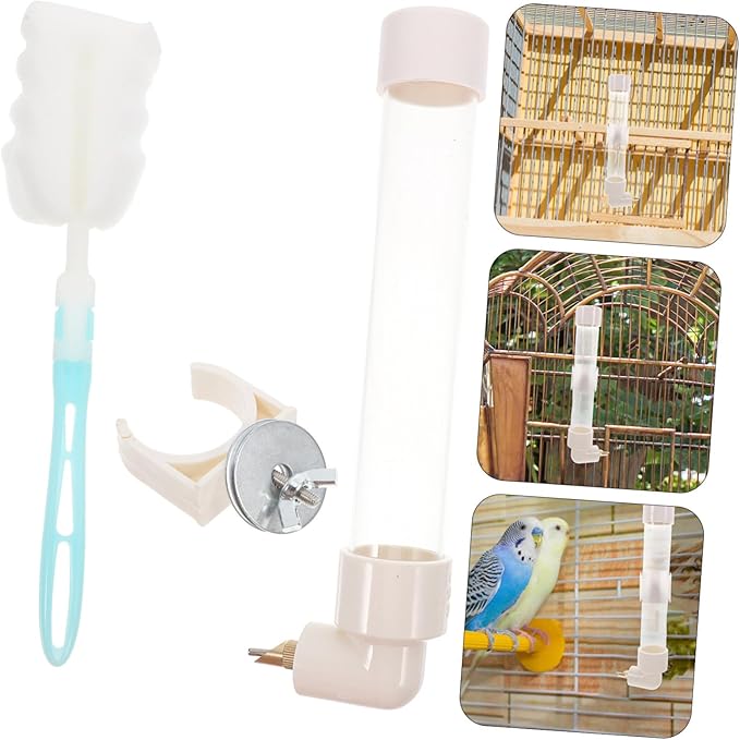 MERRYHAPY 1set Parrot Drinking Fountain Automatic Waterer for and Small Pets Pet Bird Cage Accessories Generous Capacity Easy Access Pin Design