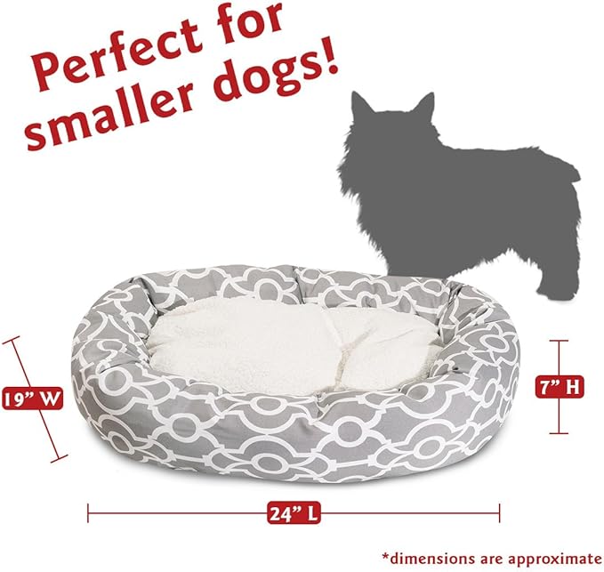Majestic Pet 24" Athens Gray Sherpa Bagel Bed