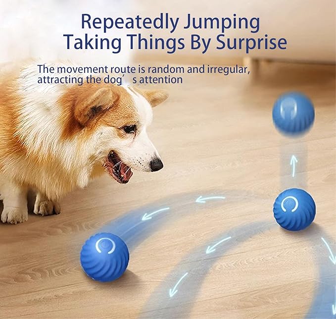 Smart Interactive Dog Toys Ball,Replaceable, Rechargeable,Motion Activated Automatic Rolling Ball Toys for Small/Medium Dog and Puppy Cat,Fun Gift for Boredom