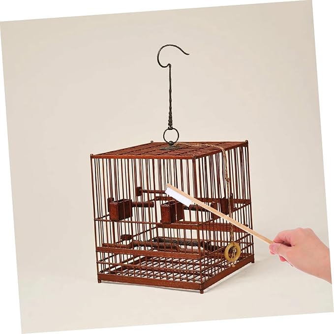 YARNOW 2pcs Bird Cage Cleaning Brush Set Droppings Shovel Easy to Use Tools for Bird and Small Animal Cage Maintenance Versatile