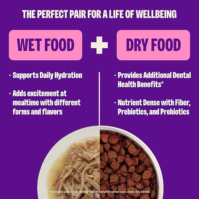 Wellness CORE Signature Selects Chunky Adult Canned Wet Cat Food, Natural, Protein Rich, Grain Free, Beef and Chicken Entrée Recipe, 5.3 oz, Pack of 12 Cans