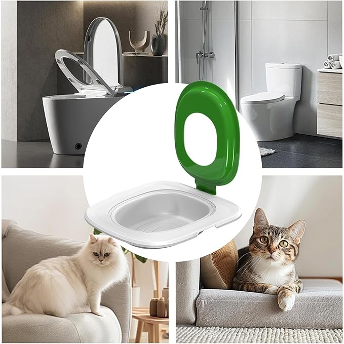 Cat Toilet Training System - Portable Cat Litter Box Trainer, Eco-Friendly Cat Potty Training Kit | Reusable Sand Box Trainer, Easy-to-Use Cat Hygiene Trainer, Cat Litter Box Trainer for Pet Care