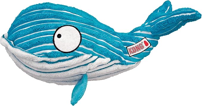 KONG Cuteseas Rufflez Soft Ridged Plush Dog Toy (Whale/Octopus)