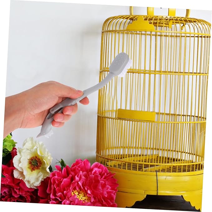 POPETPOP Pet Cage Cleaning Brush Set 3pcs Bird Cage Brush Soft Bristles Small Pet Bird Poop