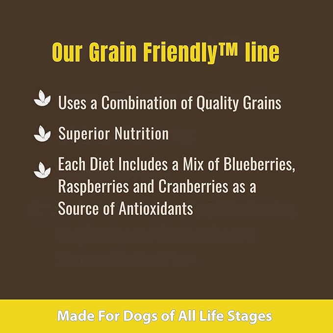 FirstMate Grain Friendly Dog Food Cage-Free Chicken Meal & Oats Formula – Humanely Raised Single Protein, Pea Free & Potato Free Dry Dog Food with Wholesome Grains – 25 lb Bag