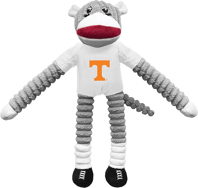 Littlearth NCAA Unisex NCAA Sock Monkey and Flying Disc Pet Toy Combo Set