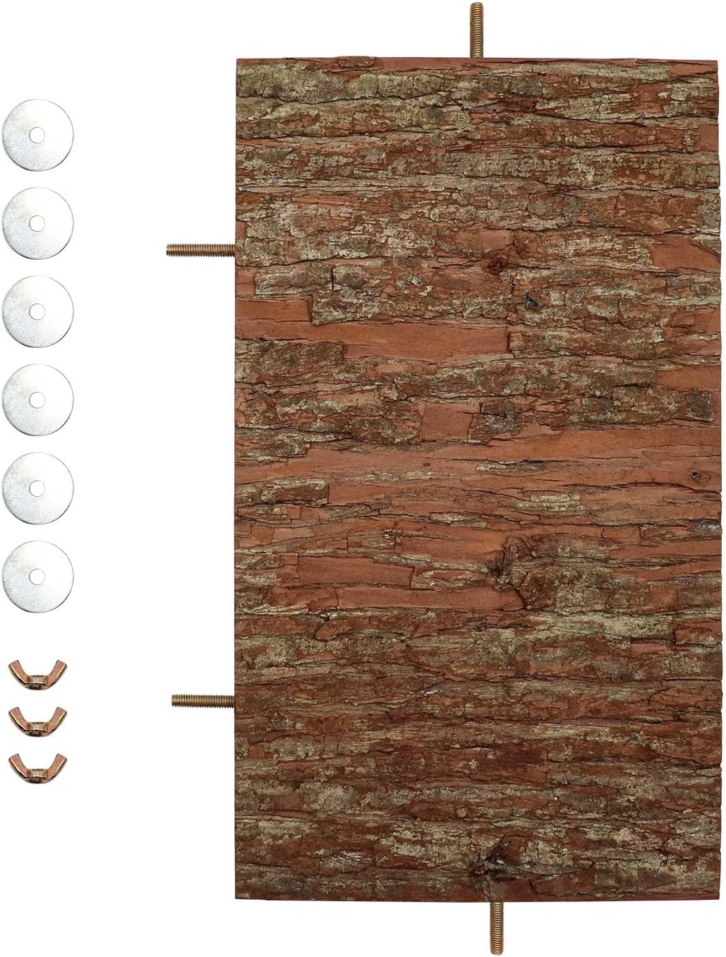 15.7 × 11.8 inch Large Bird Perch Stand Platform, Natural Wooden Small Animals Cage Accessories, Rectangle Stand Perch Shelf for Parrot Parakeet Cockatiel Rat Hamster Guinea Pig Conures Chinchillas