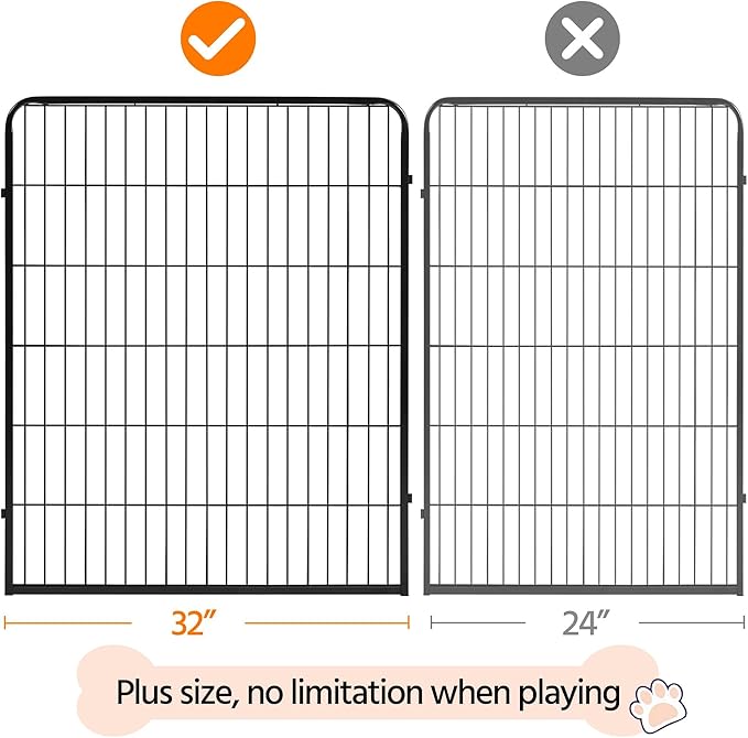 Topeakmart Dog Playpen Outdoor Puppy Exercise Pen Indoor Portable Pet Fence for Yard/RV Camping, 40 Inch 2 Panels
