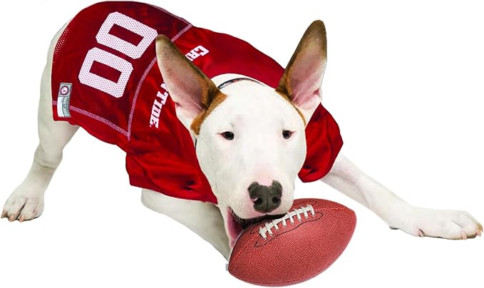 NCAA College Alabama Crimson Tide Mesh Jersey for Dogs & Cats, XXX-Large. Licensed Big Dog Jersey with Your Favorite Football/Basketball College Team