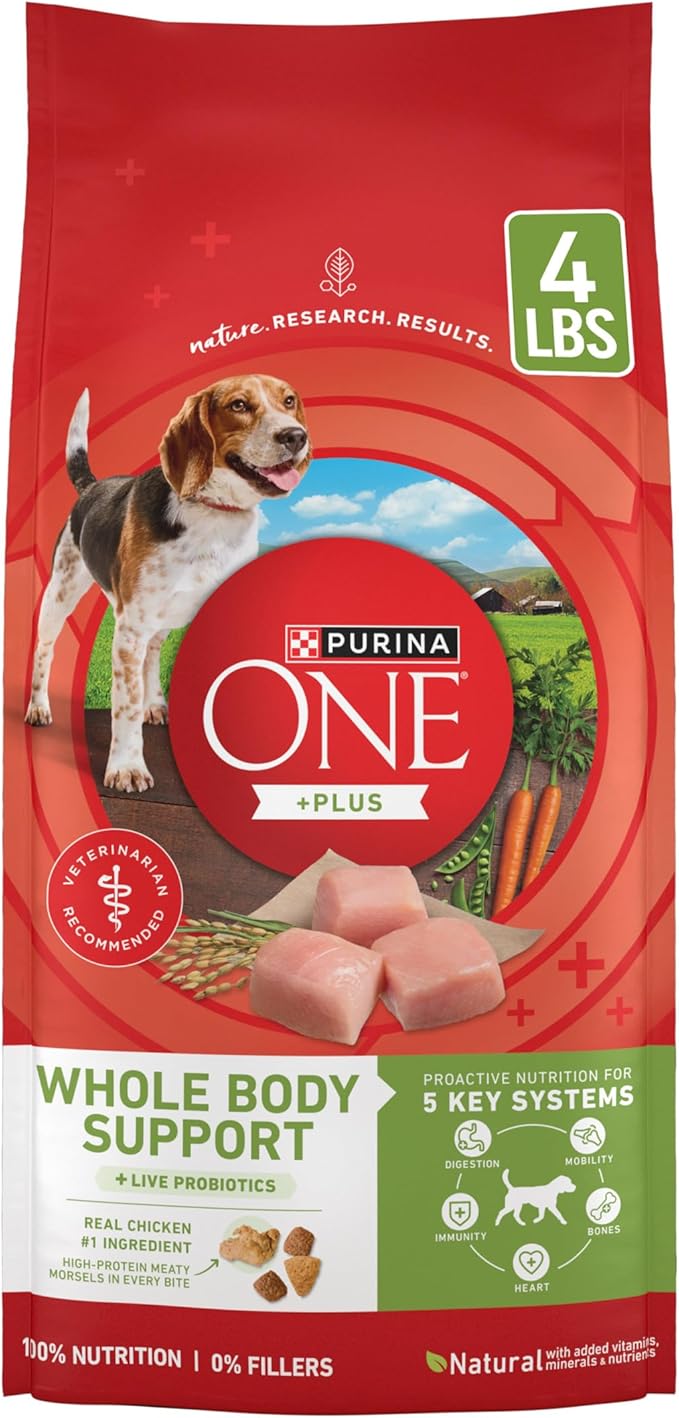 Purina ONE Plus Whole Body Support with Chicken Dry Dog Food - 4 lb. Bag