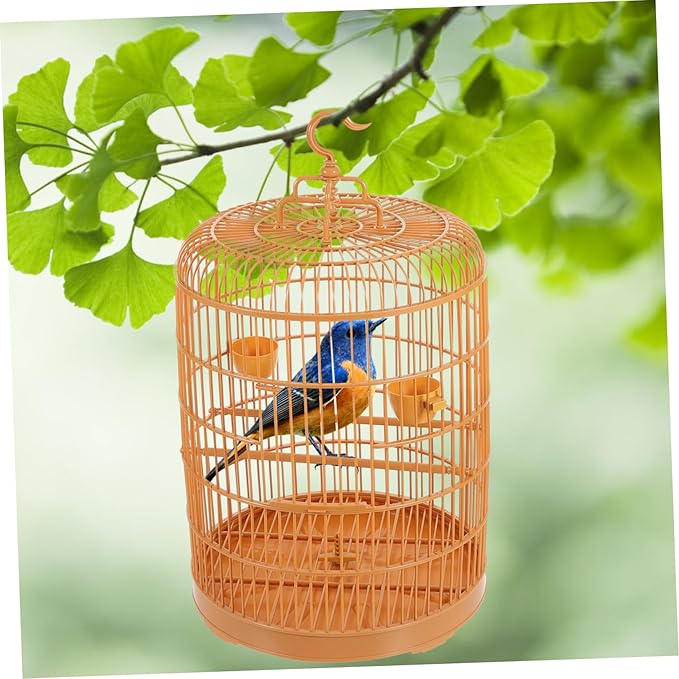 Luxshiny Hanging Plastic Bird Cage for Small Pets Capacity Secure Design Versatile Use Durable Craftsmanship Suitable for Parakeets Lovebirds Finches and Small Animals
