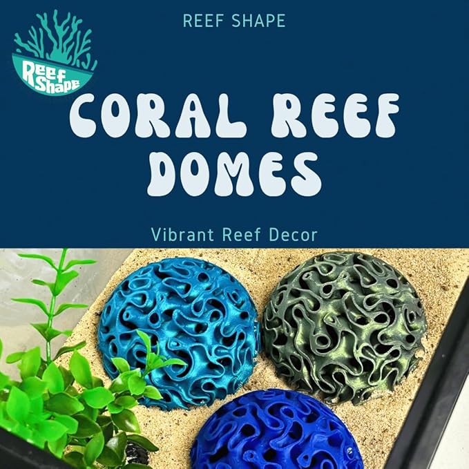 Chatelet REEFSHAPE Aquarium Coral Reef Dome - Aquarium Reef Replica for Fish Shelter & Egg Laying - Aquarium Safe Dome Structure for Fish Shrimp & Aquatic Pets (Royal Blue)