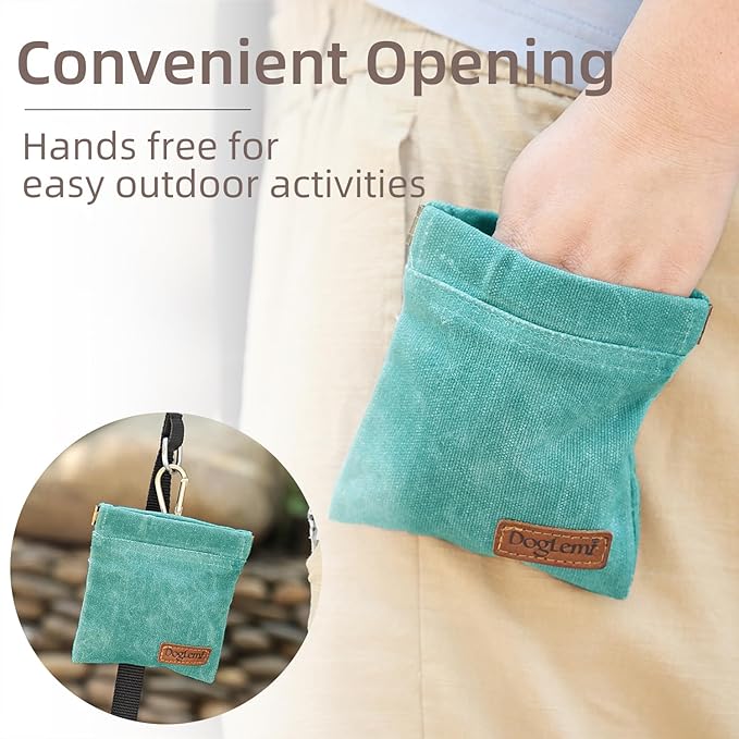Dog Training Kit,Puppy Dog Treat Pouch Bag with Dog Clicker and Silent Whistle with Lanyard,Hands-Free Training Dog Treat Pouch,Includes Carabiner,for Pet Puppy Travel or Outdoor Use(Navy)