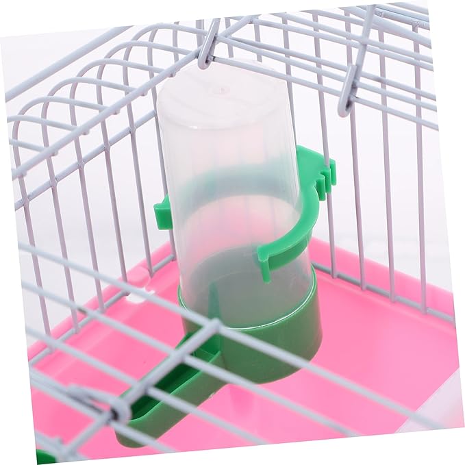 BESPORTBLE Portable Bird Cage with Food Box and Waterer Spacious Travel Carrier for Birds Metal Design for Comfortable Travel for Parrots and Lovebirds