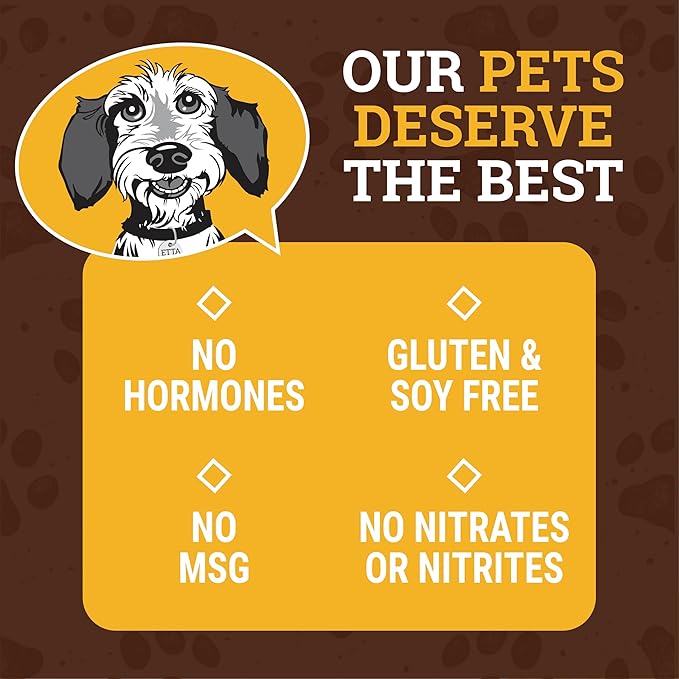 ETTA SAYS! Yumm Meat Sticks Treats for Dogs – Made in the USA, Human Grade, No Added Hormones, No Nitrates and MSG, Gluten-Free (Variety, 24 Count Pack of 1)