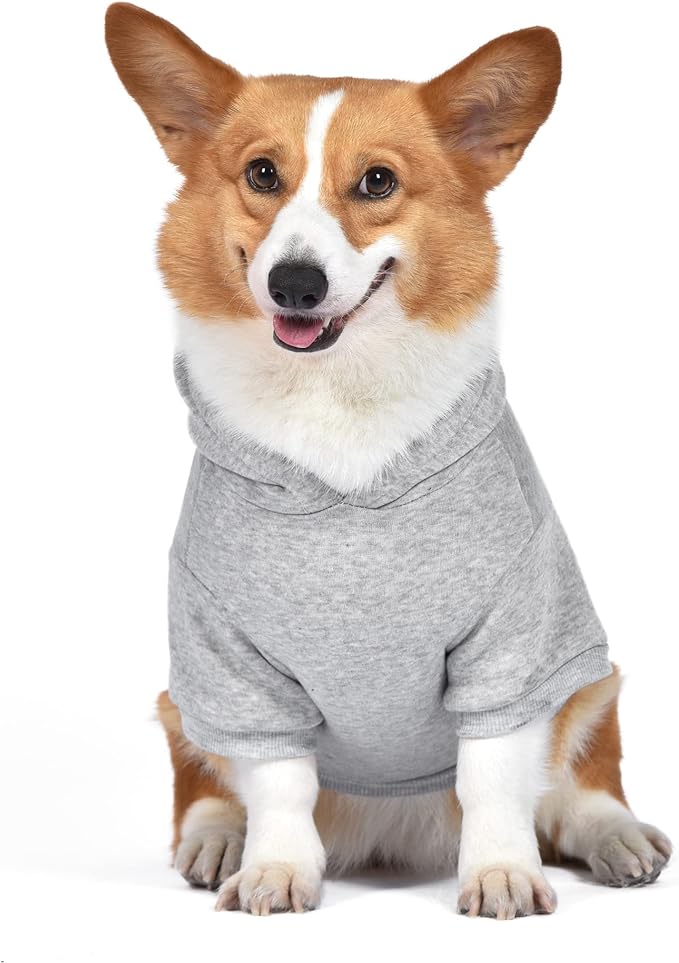 Star Wars for Pets The Mandalorian Dog Hoodie with Leash Attachment Hole, Officially Licensed Star Wars Dog Apparel, Machine Washable Polyester, Grey, Size Small
