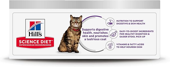 Hill's Science Diet Adult Sensitive Stomach & Skin Wet Cat Food Variety Pack, Tuna & Vegetable, Chicken & Vegetable, 2.9 oz. Cans, 12-Pack
