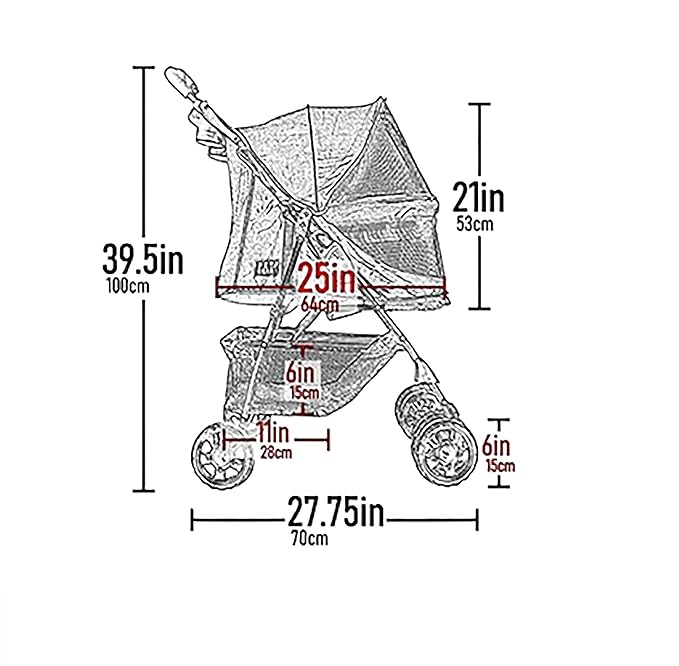 Pet Gear No-Zip Happy Trails Pet Stroller for Cats/Dogs, Zipperless Entry, Easy Fold with Removable Liner, Storage Basket + Cup Holder, Pine Green