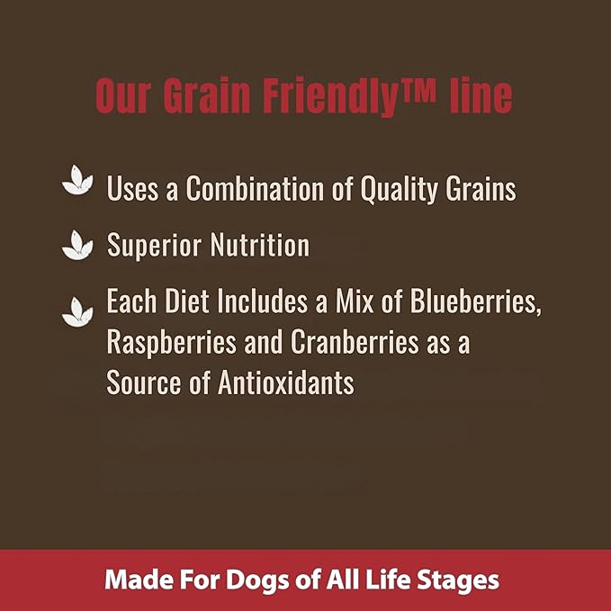FirstMate Grain Friendly Dog Food New Zealand Beef & Oats Formula – Pasture-Raised Grass Fed Beef, Single Protein Dry Dog Food for Adult Dogs, Pea Free & Potato Free with Wholesome Grains – 25 lb Bag