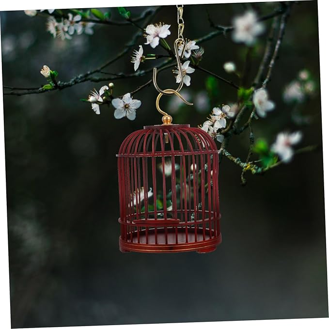 VICASKY Hanging Bird Cage Decorative Retro Birdcage with for Parrots and Small Birds for Home Decor and with Lock Buckle