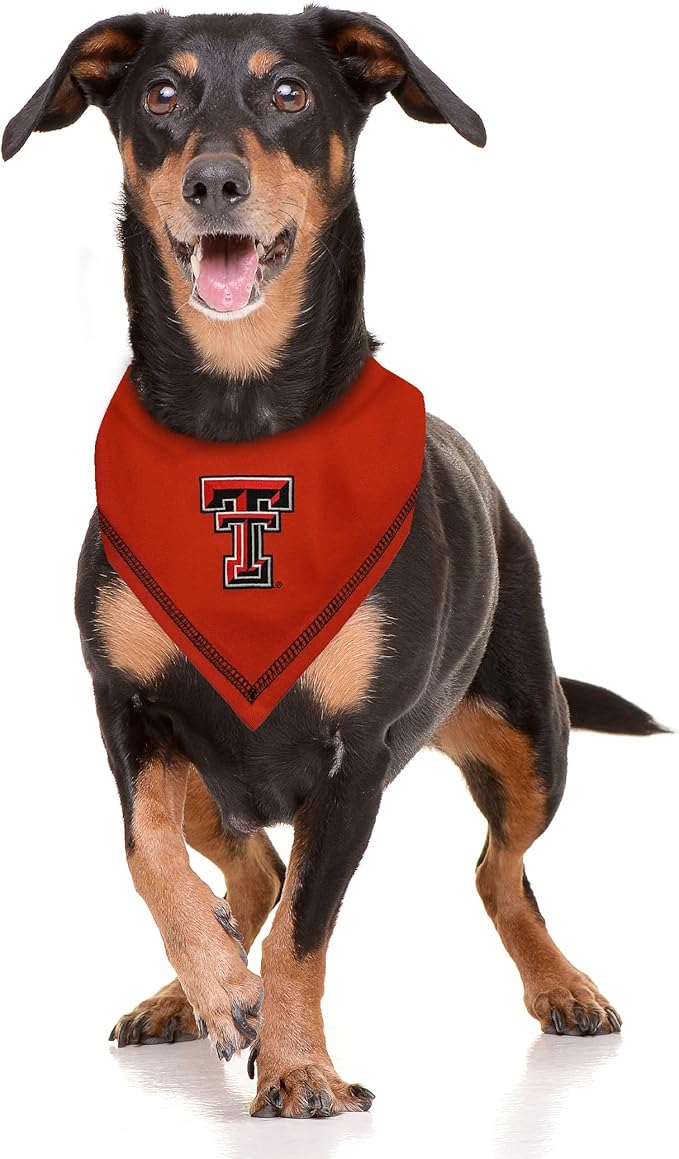 Pets First NCAA Texas TECH Raiders TIE Bandana, Size Small/Medium. Dog Bandana Scarf Bib for Pet Cat Dog. The Ultimate Game-Day, Party Bandana