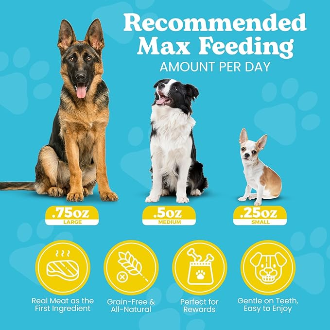 Classic Turkey Bites, Soft Jerky Treats for Dogs, Grain-Free & All-Natural, Ideal for Training, Portioning, and High-Value Rewards for All Breeds & Ages - 3.5 Ounce Pouch