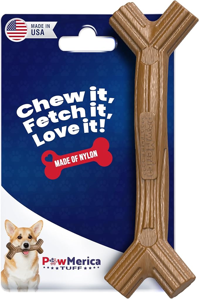 Stick – Indestructible Dog Toy for Aggressive Chewers – Durable Stick Toy for Chewing, Play & Gnawing – Helps Clean Teeth and Massage Gums – Pet-Safe & Made in USA (9 x 3 x 1.3 Inches)
