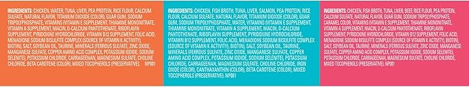 Meow Mix Paté in Gravy Wet Cat Food Variety Pack, Surf n’ Turf Patés 2.75 Ounce (Pack of 12)
