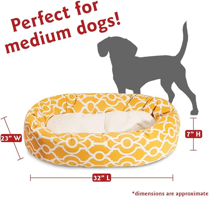 Majestic Pet 32" Athens Citrus Sherpa Bagel Bed