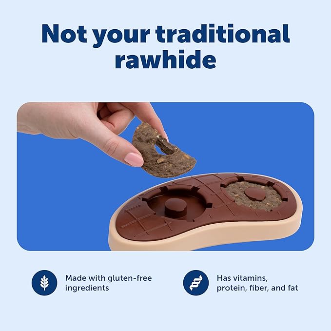 PetSafe Busy Buddy Toys Dog Treat Refills (60 Refills) Dog Treats Medium, Dogs Rawhide and Peanut Butter Flavors, Keeps Your Furry Friend Engaged, Resealable Bag for Freshness