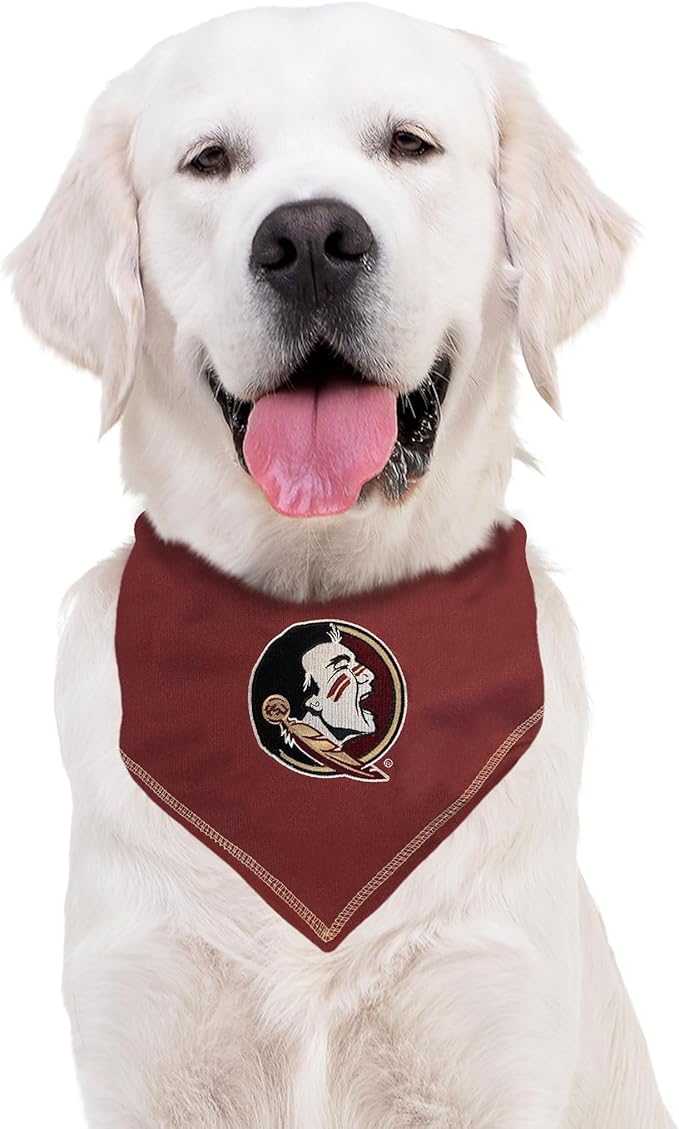 Pets First NCAA Florida State Seminoles Tie Bandana, Small/Medium. Dog Bandana Scarf Bib for Pet Cat Dog. The Ultimate Game-Day, Party Bandana (FSU-3550-S-M)
