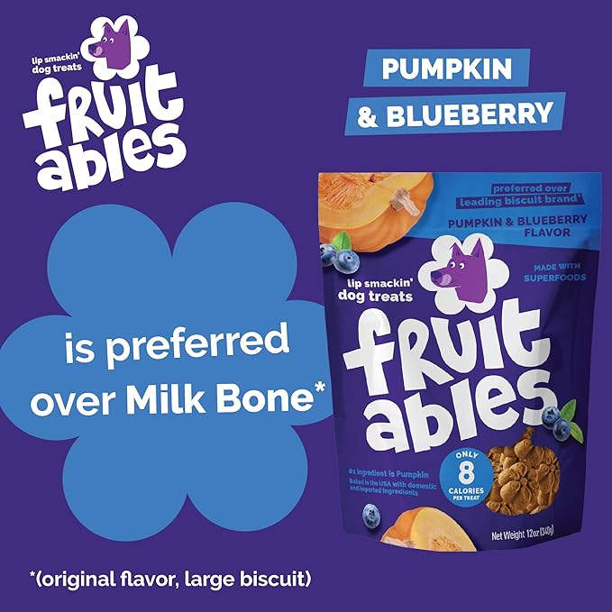 Fruitables Pumpkin Dog Treats, Variety Pack Of 5